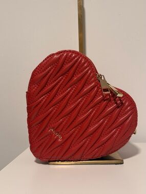 ALDO Red Quilted Heart Crossbody (NWOT)